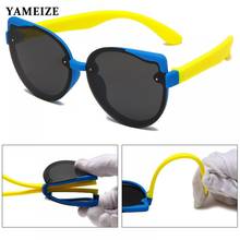 YAMEIZE Kids Polarized Sunglasses Boys Girls Cartoon Glasses Cat Eye Sun Glasses Silicone Frame Flexible Baby Shades Eyewear UV 2024 - buy cheap