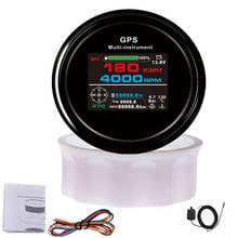 Medidor Digital multifuncional 10 en 1, velocímetro GPS con temperatura del agua, 0-10 bar/0-145psi, presión del aceite, 40-120, para coche y barco 2024 - compra barato
