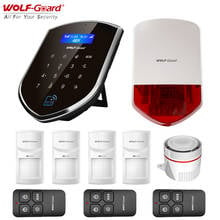 Wolf-Guard-sistema antirrobo de seguridad inalámbrico para el hogar, Kit de seguridad con sirena de 110dB, Detector PIR, Sensor de puerta, Wifi, 3G 2024 - compra barato