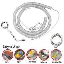 3M Flexible Bird Leash With Leg Ring Ultra-light Parrot Bird Harness Anti-bite Outdoor Flying Training Rope For Macaw 4.5-8.5MM 2024 - buy cheap