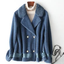 Real Fur Coat Women Autumn Winter Sheep Fur Jacket Korean Solid Warm Woolen Coat Abrigos Mujer Invierno 2020 2024 - buy cheap