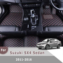 RHD-alfombrillas personalizadas para coche, alfombras de cuero, accesorios para Interior de coche, para Suzuki SX4 Sedan 2016, 2015, 2014, 2013, 2012, 2011 2024 - compra barato