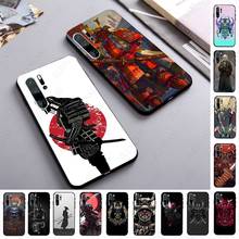 Máscara japonesa de celular samurai oni, proteção para telefone celular huawei p30lite p30pro p20lite p40lite p10plus psmart mate20lite p40pro 2024 - compre barato