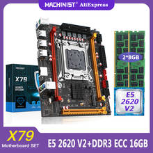Conjunto de placa base X79 LGA 2011, procesador Intel xeon E5 2620 V2 DDR3 de 16GB(2x8GB), memoria RAM ECC X79 V2.73A 2024 - compra barato