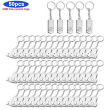 50pcs logo free metal Usb Techkey Flash Drive 4gb 8gb 16gb 32gb Pen drive 64gb 128gb flash memory stick Multifunctional pendrive 2024 - buy cheap