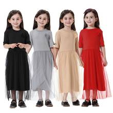 Традиционная одежда для детей; Модное детское платье для девочек из Индонезии, Катара, Малайзии, Дубая, абайя; Мусульманское платье для девочек; Исламские Детские платья 2024 - купить недорого