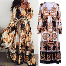 Womens Boho Long Dresses Ladies Summer Beach Floral Maxi Dress 2024 - buy cheap