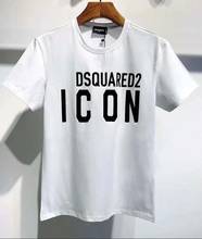 Camiseta de manga corta con cuello redondo para hombre, ropa de verano DSQ2 de algodón puro, auténtica, en el extranjero, DT594 2024 - compra barato