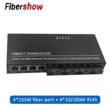 Ethernet Fiber switch 4 RJ45 4 SC Optical Media Converter Single Mode fiber Port 10/100M 2024 - buy cheap
