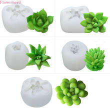 Molde de silicone para plantas suculentas, molde artesanal de sabão caseiro, de gesso, para aromaterapia, vela artesanal, decoração de bolo 2024 - compre barato