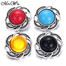 6pcs/lot New Snap Jewelry Mixed Flower Snap Button for Women Fit 18mm Snap Bracelet DIY Silver color Ginger Button Jewelry Gift 2024 - buy cheap