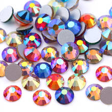 QIAO Mixed AB Colors All sizes Non Hotfix Flatback Glass Rhinestones Nail Rhinestone For Nails Gems 2024 - buy cheap