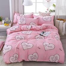 Funda de edredón con letras del alfabeto para cama de adulto y niño, juego de fundas de almohada con diseño de corazón rosa, 61037 2024 - compra barato