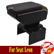 For Seat Leon armrest box Double doors open 7USB Centre Console Storage Box Arm Rest 2024 - buy cheap