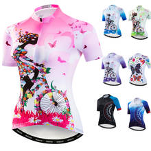 Weimostar Mountain Bike Clothing Summer Cycling Jersey Women Short Sleeve Bicycle Shirt Top Maillot Ropa Ciclismo Pro Team Pink 2024 - buy cheap