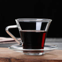 Espresso Mugs 180ml Espresso Cups Set With Saucer Glass Cup Set Coffee Mugs for Espresso Cappuccino Latte 2024 - buy cheap
