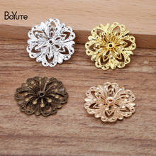 BoYuTe (100 Pieces/Lot) 21MM Metal Brass Filigree Flower Fittings Handmade Diy Jewelry Accessories 2024 - buy cheap
