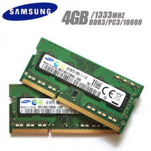 SAMSUNG-memoria DDR3 para ordenador portátil, módulo SODIMM RAM, 4GB, PC3-10600S, 1333Mhz, 4gb, PC3, 10600S, 1333MHZ 2024 - compra barato