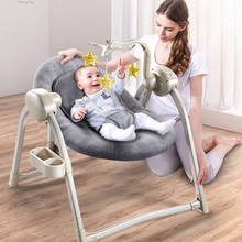 Cadeira de balanço elétrica para bebês, berço reclinável, confortável, cadeira de balanço, recém-nascido, shake, artefato 2024 - compre barato