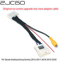 Car Rear View Backup Reverse Camera Adapter RCA Cable for Skoda Kodiaq Karoq Kamiq 2016~2020 Original Factory Screen Video Input 2024 - buy cheap