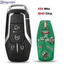 Jingyuqin 868 МГц с чипом ID49, 4 кнопки, пульт дистанционного управления для Ford Mustang Edge Explorer Fusion Mondeo Kuka, Автомобильный ключ 2024 - купить недорого