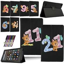 Tablet Case For Amazon Fire 7 (5th/7th/9th)/HD 8 (6th/7th/8th)/HD 10 (5th/7th/9th) Flip Stand Leather Cover Case + Free Stylus 2024 - buy cheap