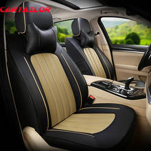 CARTAILOR-Funda de cuero para asiento de coche, cubierta de cuero para Infiniti Q50, accesorios de cuero de vaca y polipiel, conjunto de soportes para automóviles 2024 - compra barato