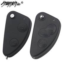 jingyuqin for Alfa Key 2/3 Buttons Flip Folding Uncut SIP22 Blade Replace Remote Car Key Shell for Alfa Romeo 147 156 166 GT 2024 - buy cheap