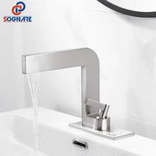 SOGANRE Basin Faucet Bathroom Sink Faucet Single Handle Hole Brushed Nickel Faucet Basin Taps Deck Wash Hot Cold Mixer Tap Crane 2024 - buy cheap