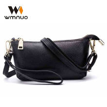 Wmnuo 100% натуральная кожа женская сумка почтальон известный бренд Женская сумка через плечо конверт клатч сумка через плечо кошелек для женщин 2024 - купить недорого