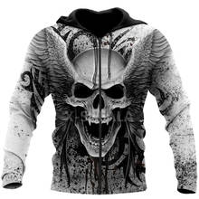 CRAZY skull viking 3D All Print Plus Hoodie Man Women Harajuku Outwear Zipper Pullover Sweatshirt Casual Unisex Jacket 2024 - buy cheap