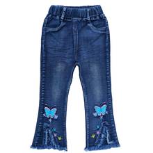 Джинсы для маленьких девочек от 18 месяцев до 6 лет на весну и осень, джинсы, брюки ковбойские штаны для девочек 2024 - купить недорого