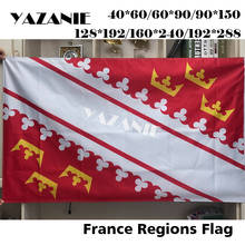 Yazanie bandeiras e faixas em qualquer tamanho, frança, alemanha, bandeiras grand est, 90*150cm, bandeira estampada francês, poliéster 2024 - compre barato