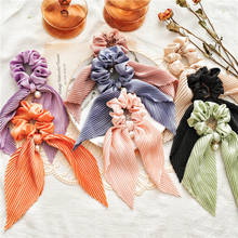 Women Elastic Ponytail Scarf Bow Hair Rope Ties Scrunchies Ribbon Hair Band 2024 - buy cheap