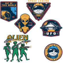 Alien Cool DIY Patches Heat Adhesive Clothes Iron On Transfers For Clothing Applique On Clothes Uncorn Garment Apparel Accessory 2024 - buy cheap