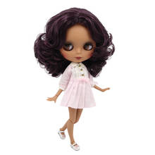 ICY DBS Blyth doll  red mixed hair with dark skin customized matte face nude Joint body BL135/950 2024 - buy cheap
