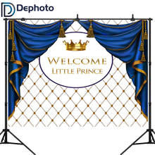 Defoto fundo de fotografia de pequeno príncipe, coroa real cenário para festa de aniversário, fotochamada, foto personalizada, adereço 2024 - compre barato