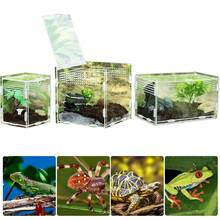 Transparent Reptile Breeding Box Acrylic Feeding Box 360 Degree High Transparent Magnetic Pet Climbing Terrarium In Stock 2024 - buy cheap