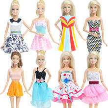 1x Handmade Summer Dress Wedding Party Mini Gown Skirt Daily Casual Wear Clothes for Barbie Doll DIY Accessories Baby Girl Toys 2024 - buy cheap