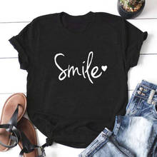 Женская футболка со смайликом, летняя футболка с круглым вырезом и коротким рукавом, Повседневная хлопковая футболка, Женская свободная футболка 2024 - купить недорого