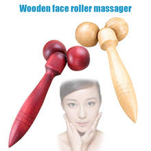Massageador de madeira para rosto com rolo massageador relaxante de pescoço queixo emagrecedor facial ferramenta de massagem para cuidados de saúde saudável 99 2024 - compre barato