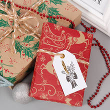 Papel Kraft de doble cara para envolver regalos, suministros para fiestas de cumpleaños, Año Nuevo y Navidad, 10 unids/lote 2024 - compra barato