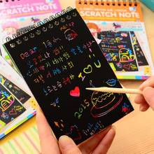 Scratch Scraping Book Art Magic Painting Paper Drawing Stick Kid Education Toy 2024 - buy cheap