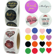 Gold Stamp Thank You for Your Order Stickers Colorful Dot Cute Heart Seal Labels Pink Red Black for Envelope Package  Sort Mark 2024 - buy cheap