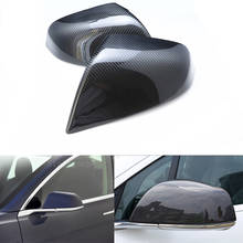 For Tesla model3 Model 3 2016 2017 2018 2019 Accessories 100% Real Carbon Fiber Side Mirror Cover Cap Replacement Caps Shell 2024 - buy cheap