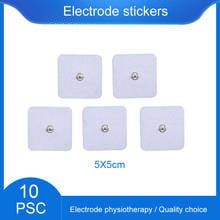 10Pcs Size 5cm*5cm Nerve Stimulator Electrode Pads Conductive Electrodes Pads Use For TENS/EMS Unit With Button 3.5mm 2024 - buy cheap