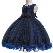 Vestido de princesa infantil bordado, vestido formal de casamento para meninas de 3 a 10 anos 2024 - compre barato