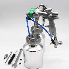 Pulverizador para pintura cromada, pintura de duas cabeças, 1.3mm, pressão, alimentação, sifão, pulverizador pneumático de pressão 2024 - compre barato