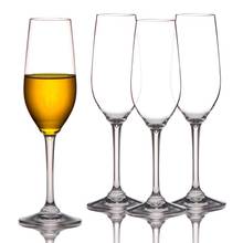 4 pcs 225ml Slim champagne glass USA Tritan plastic cup transparent Unbreakable Reuse wine glasses 2024 - buy cheap