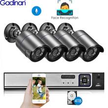 Gadinan 4CH 5MP POE NVR Face Recognition Kit CCTV System Audio AI 5MP Security IR IP Camera Outdoor Video Surveillance Set 2024 - buy cheap